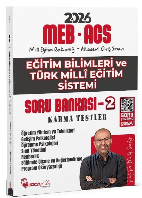 Hoca Kafası 2026 MEB-AGS Eğitim Bilimleri ve Türk Millî Eğitim Sistemi Karma Testler - Soru Bankası - 2 - Mevlüt Gündüz Hoca Kafası Yayınları