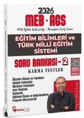 Hoca Kafası 2026 MEB-AGS Eğitim Bilimleri ve Türk Millî Eğitim Sistemi Karma Testler - Soru Bankası - 2 - Mevlüt Gündüz Hoca Kafası Yayınları