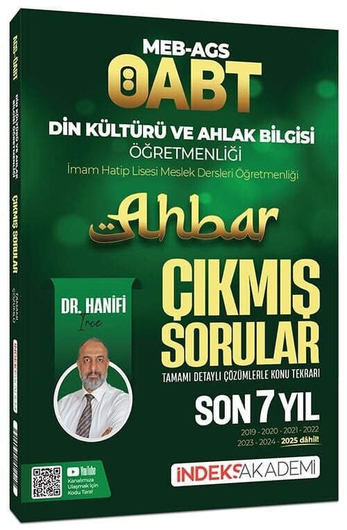 İndeks Akademi 2026 ÖABT MEB-AGS Din Kültürü ve Ahlak Bilgisi Ahbar Çıkmış Sorular Son 7 Yıl Çözümlü - Hanifi İnce İndeks Akademi Yayıncılık - İADESİZ