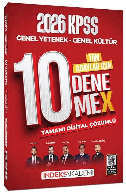 İndeks Akademi 2026 KPSS Genel Yetenek Genel Kültür 10 DenemeX Çözümlü İndeks Akademi Yayıncılık