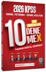 İndeks Akademi 2026 KPSS Genel Yetenek Genel Kültür 10 DenemeX Çözümlü İndeks Akademi Yayıncılık