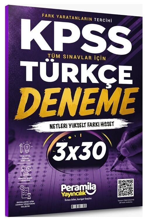 Peramila KPSS Türkçe 3 Deneme Çözümlü Peramila Yayıncılık
