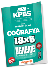 Yönerge 2026 KPSS Coğrafya İLELEBET 18x5 Deneme Çözümlü Yönerge Yayınları