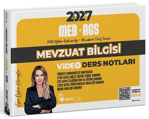Hoca Kafası 2027 MEB-AGS Mevzuat Bilgisi Video Ders Notları - Esra Özkan Karaoğlu Hoca Kafası Yayınları