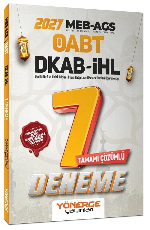 Yönerge 2027 ÖABT MEB-AGS DKAB Din Kültürü ve Ahlak Bilgisi Öğretmenliği 7 Deneme Çözümlü Yönerge Yayınları - İADESİZ