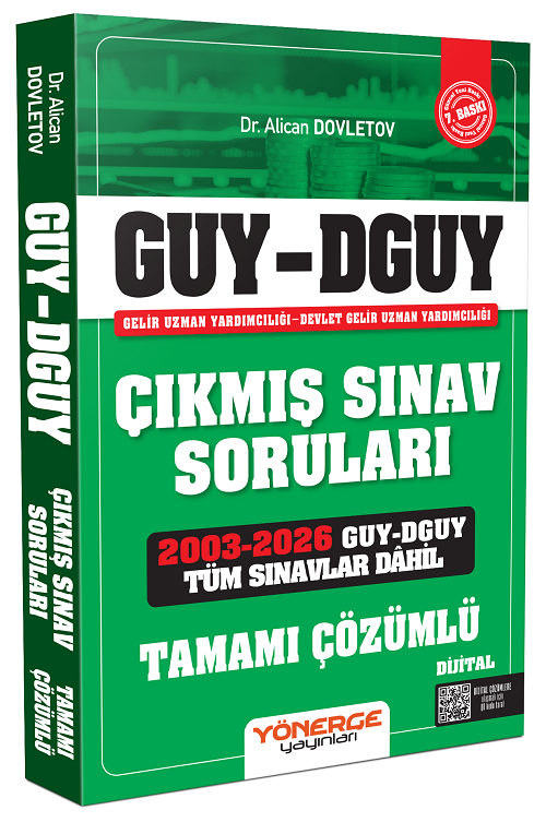 Yönerge GUY DGUY Gelir Uzman Yardımcılığı Çıkmış Sınav Soruları 7. Baskı - Alican Dovletov Yönerge Yayınları