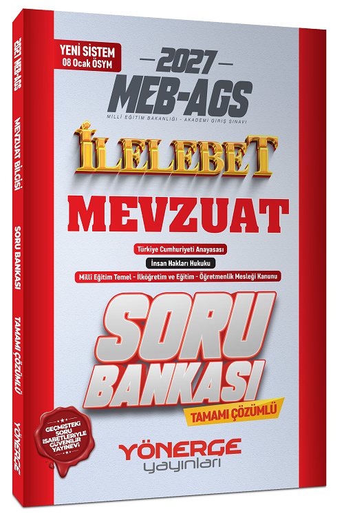 Yönerge 2027 MEB-AGS Mevzuat İlelebet Soru Bankası Çözümlü Yönerge Yayınları