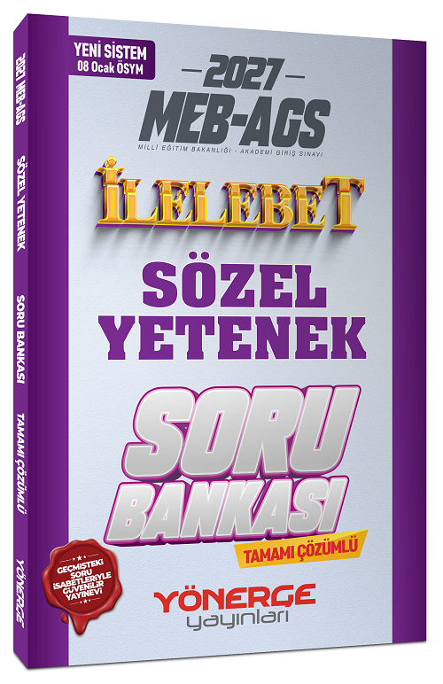Yönerge 2027 MEB-AGS Sözel Yetenek İlelebet Soru Bankası Çözümlü Yönerge Yayınları