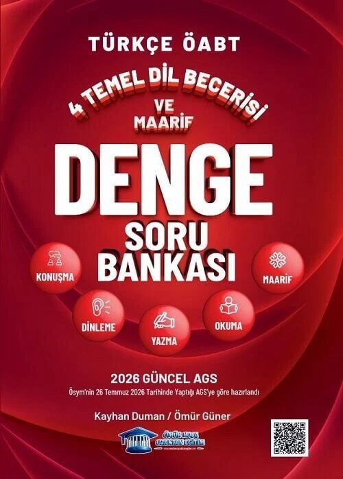 Ömür Güner ÖABT MEB-AGS Türkçe 4 Temel Dil Becerisi ve Maarif Denge Soru Bankası Çözümlü - Kayhan Duman, Ömür Güner Ömür Hoca Uzaktan Eğitim - İADESİZ
