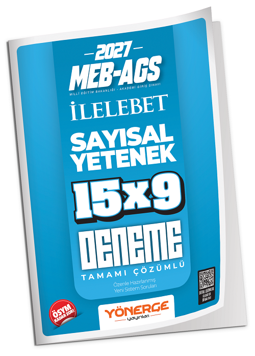 Yönerge 2027 MEB-AGS Sayısal Yetenek İLELEBET 15x9 Deneme Çözümlü Yönerge Yayınları