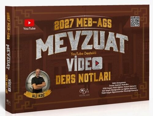 CBA Yayınları 2027 MEB-AGS Mevzuat Video Ders Notları - Ali Koç CBA Yayınları