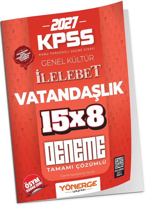 Yönerge 2027 KPSS Vatandaşlık İLELEBET 15x8 Deneme Çözümlü Yönerge Yayınları