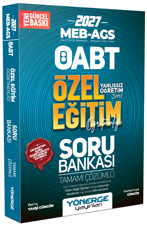 Yönerge 2027 ÖABT MEB-AGS Özel Eğitim Öğretmenliği Soru Bankası Çözümlü - Muhammet Güngör Yönerge Yayınları - İADESİZ