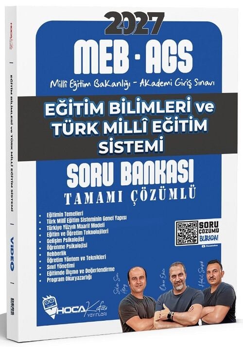 Hoca Kafası 2027 MEB-AGS Eğitim Bilimleri ve Türk Milli Eğitim Sistemi Soru Bankası Çözümlü - Ömer Ekici Hoca Kafası Yayınları
