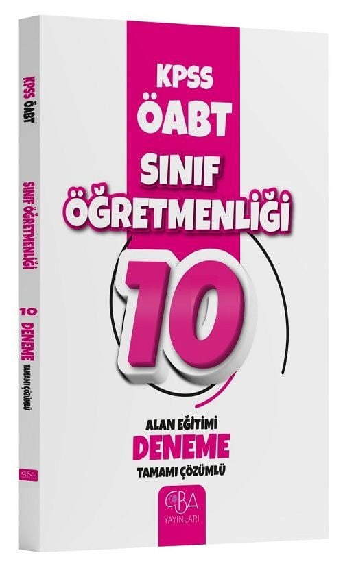 CBA Yayınları ÖABT Sınıf Öğretmenliği Alan Eğitimi 10 Deneme Çözümlü CBA Yayınları - İADESİZ