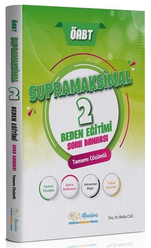 CBA Yayınları ÖABT Beden Eğitimi Supramaksimal-2 Soru Bankası Çözümlü - Mutlu Cuğ CBA Yayınları - İADESİZ