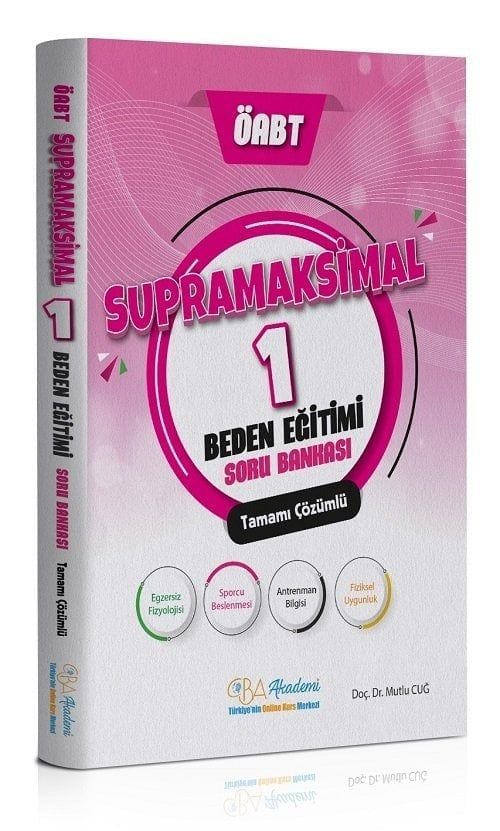 CBA Yayınları ÖABT Beden Eğitimi Supramaksimal-1 Soru Bankası Çözümlü - Mutlu Cuğ CBA Yayınları - İADESİZ