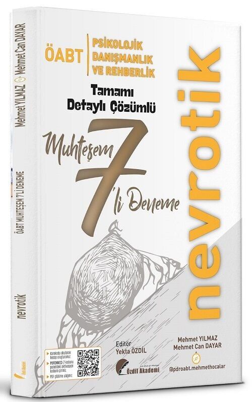 Özdil Akademi ÖABT Psikolojik Danışmanlık ve Rehberlik Nevrotik 7 Muhteşem Deneme Çözümlü Özdil Akademi Yayınları - İADESİZ