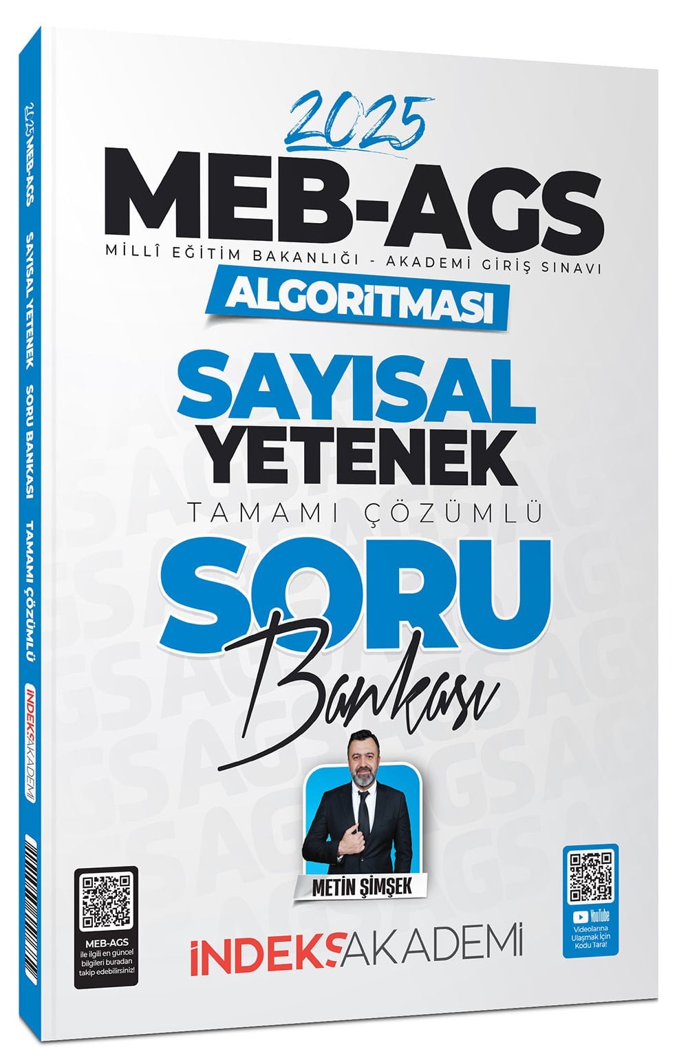İndeks Akademi 2025 MEB-AGS Algoritması Sayısal Yetenek Soru Bankası Çözümlü - Metin Şimşek İndeks Akademi Yayıncılık