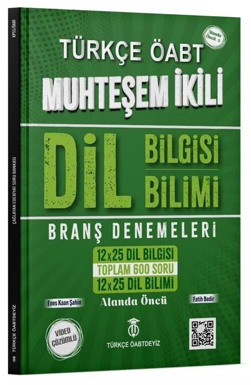Türkçe ÖABTDEYİZ ÖABT Türkçe Dil Bilgisi-Dil Bilimi Muhteşem İkili Branş Denemeleri - Enes Kaan Şahin Türkçe ÖABTDEYİZ - İADESİZ