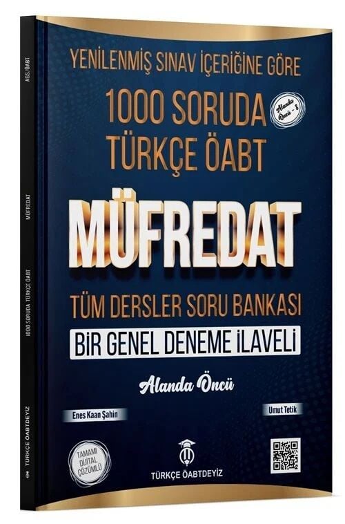 Türkçe ÖABTDEYİZ ÖABT Türkçe Öğretmenliği Müfredat Soru Bankası Çözümlü - Enes Kaan Şahin Türkçe ÖABTDEYİZ - İADESİZ